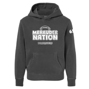PRM1500Y-BLK-MARAUDER Marauder Nation Independent Trading Youth Midweight Pigment-Dyed Hoodie
