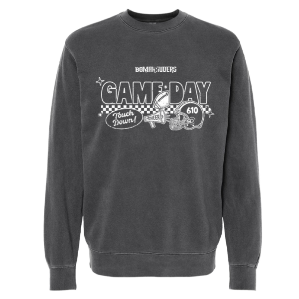 Checkered Game Day Independent Trading Midweight Pigment-Dyed Crewneck