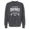 PRM3500-BLK-STRIPE Stripe Football Independent Trading Midweight Pigment-Dyed Crewneck
