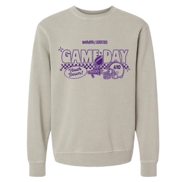 Checkered Game Day Independent Trading Midweight Pigment-Dyed Crewneck