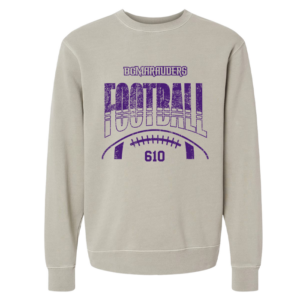 Stripe Football Independent Trading Midweight Pigment-Dyed Crewneck