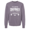 PRM3500-PLUM-STRIPE Stripe Football Independent Trading Midweight Pigment-Dyed Crewneck