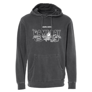 PRM4500-BLK-CHECKERED Checkered Game Day Independent Trading Midweight Pigment-Dyed Hoodie