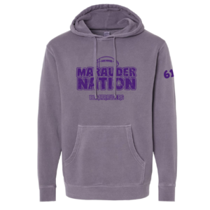 PRM4500-PURP-MARAUDER Marauder Nation Independent Trading Midweight Pigment-Dyed Hoodie