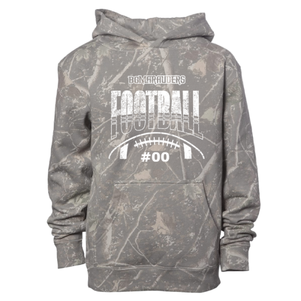 Stripe Football Independent Trading Youth Deadwood Tree Camo Midweight Hoodie